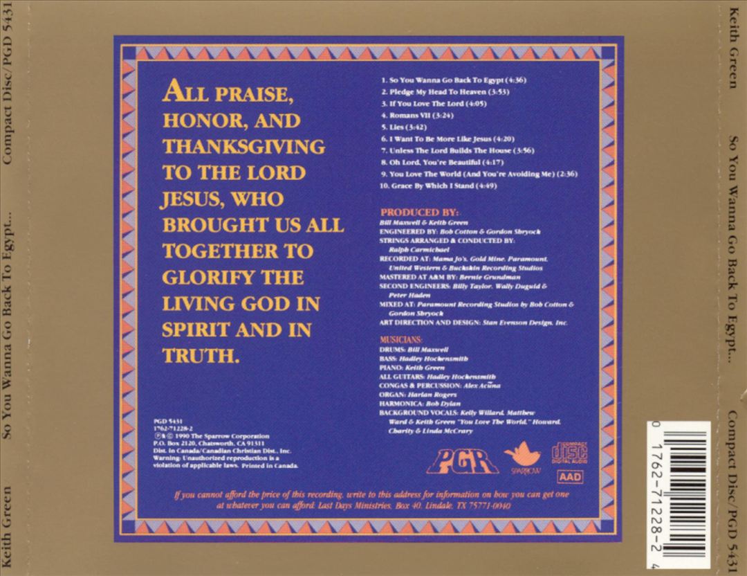 So You Wanna Go Back to Egypt cover art