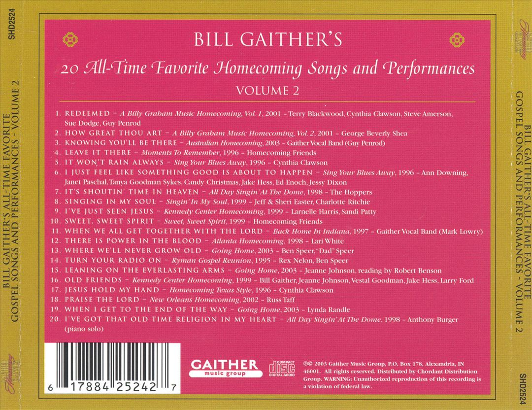 Gaither Homecoming Classics, Vol. 2 cover art
