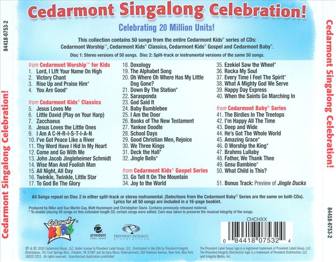 Cedarmont Singalong Celebration! 50 Plus 50 cover art