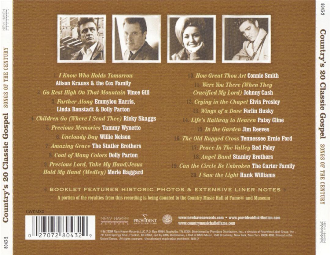 Country's 20 Classic Gospel: Songs of the Century cover art