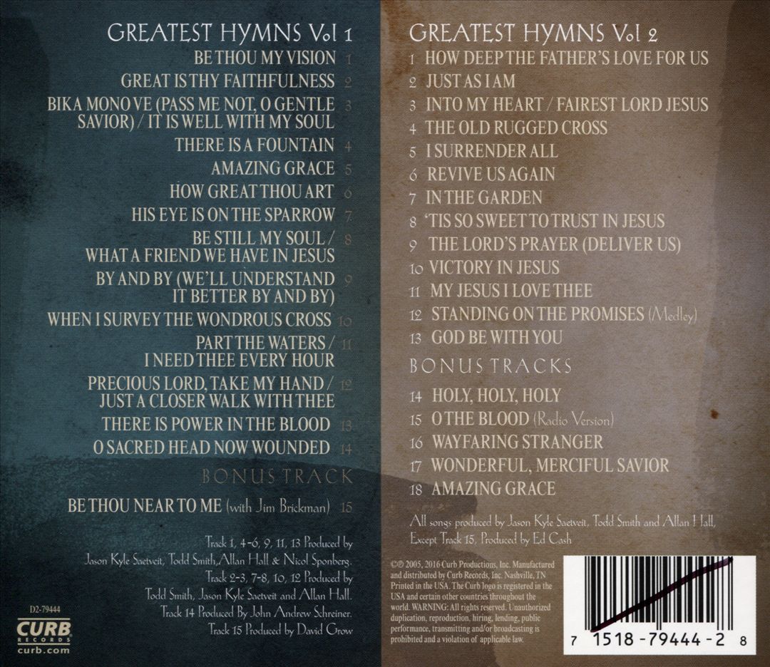 Greatest Hymns, Vols. 1 & 2 cover art