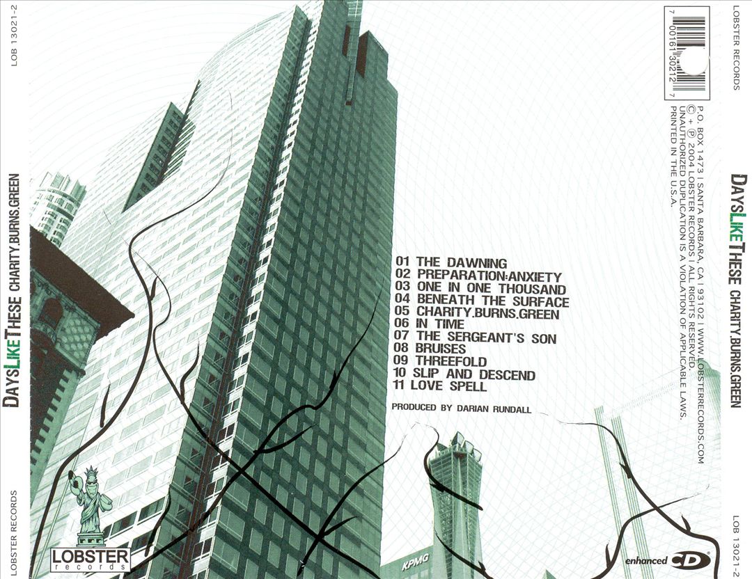 Charity. Burns. Green cover art
