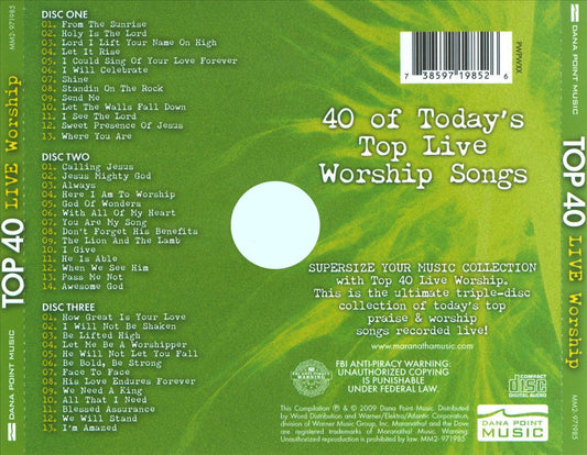 Top 40 Live Worship cover art