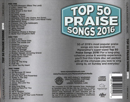 Top 50 Praise Songs 2016 cover art