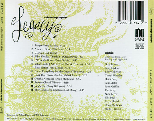 Legacy II: A Collection of Singer Songwriters cover art