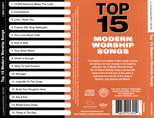 Top 15 Modern Worship Songs cover art
