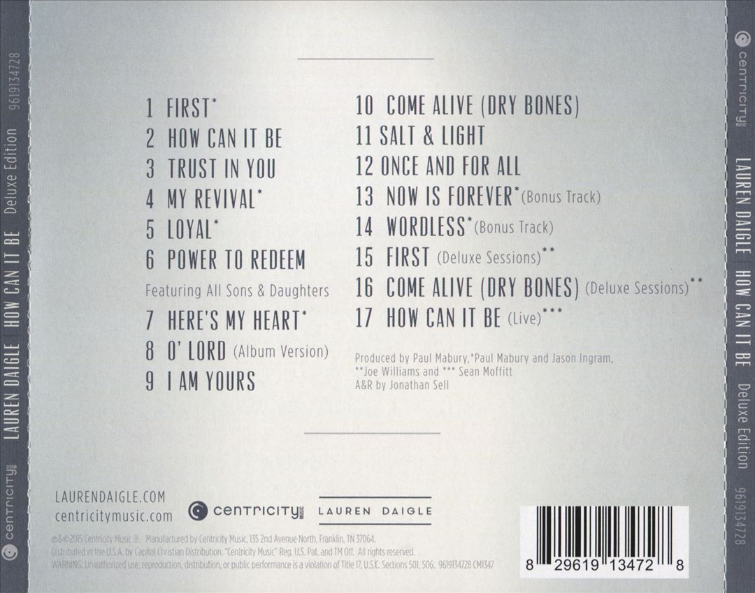 How Can It Be [Bonus Tracks] cover art