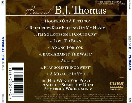 Best of B.J. Thomas [Curb] cover art