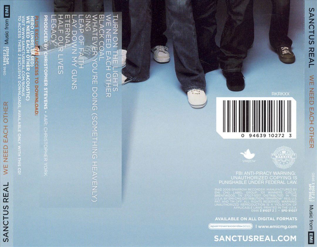 We Need Each Other cover art