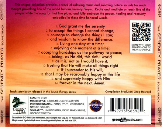 Serenity Prayer Soundtrack cover art