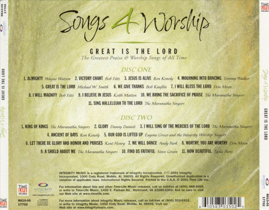 Songs 4 Worship: Great Is the Lord cover art