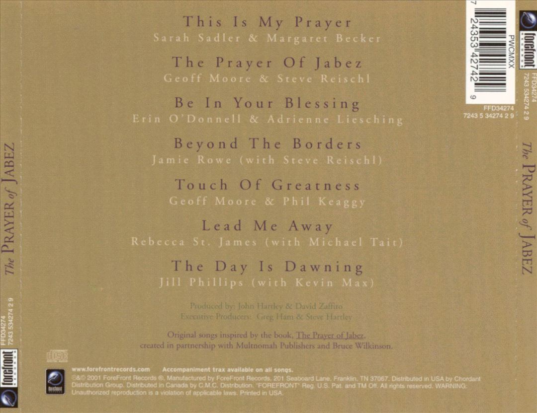 Prayer of Jabez: Music...A Worship Experience cover art