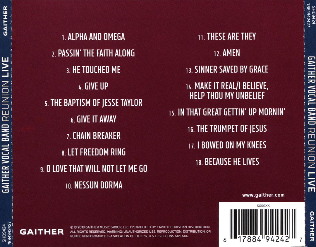 Reunion: A Live Concert cover art