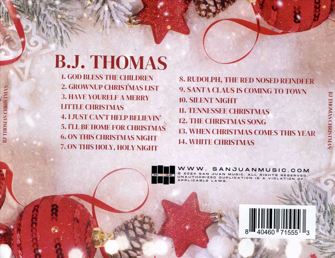 B.J. Thomas' Christmas Hits cover art