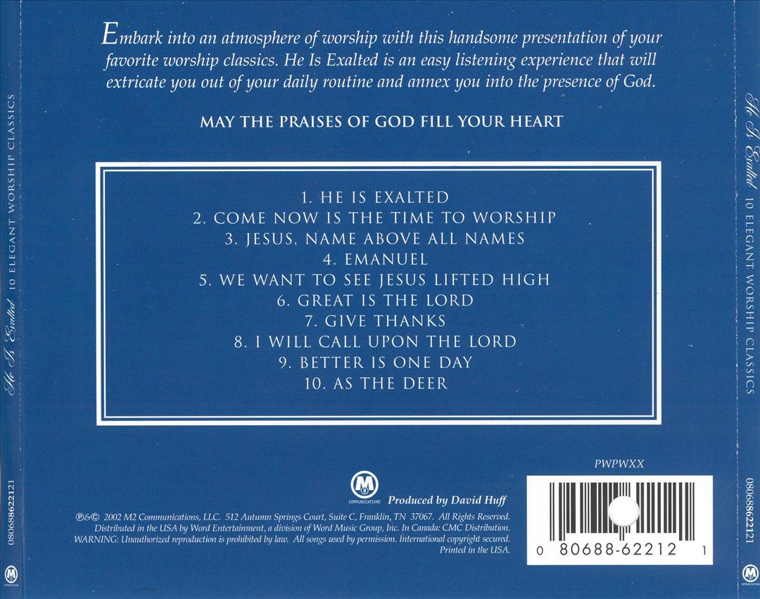 He Is Exalted: 10 Elegant Worship Classics cover art