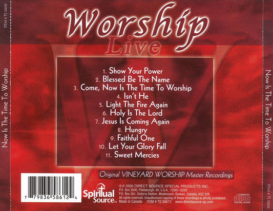Worship: Now Is the Time to Worship - Live cover art
