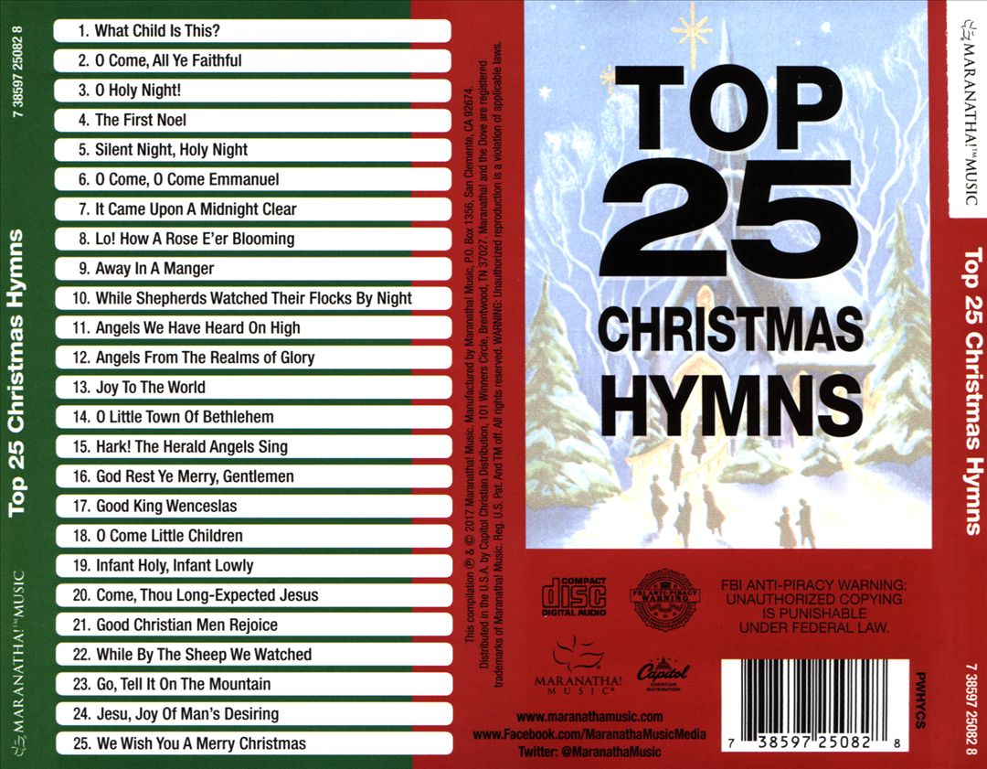 Top 25 Christmas Hymns cover art