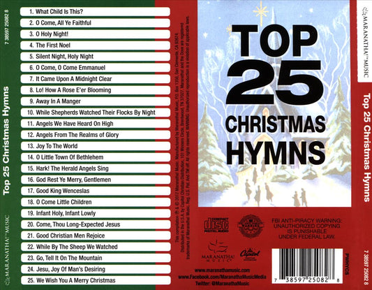 Top 25 Christmas Hymns cover art