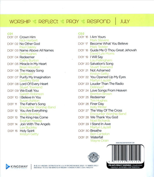 Worship Devotional: July cover art