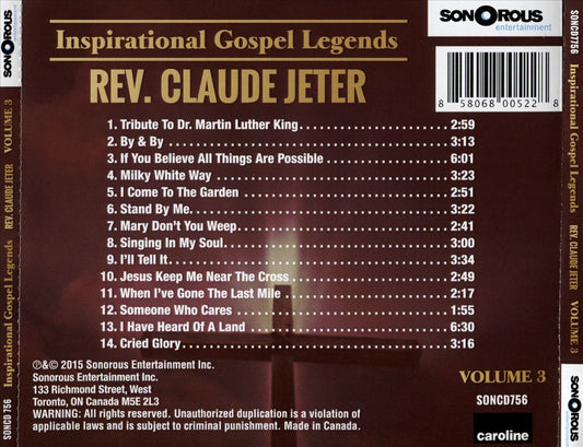 Inspirational Gospel Legends, Vol. 3 cover art