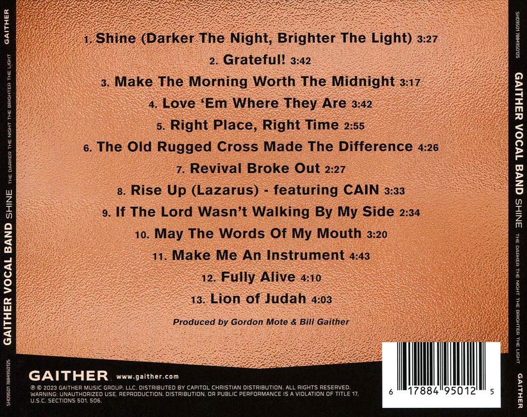 Shine: The Darker the Night, The Brighter the Light cover art