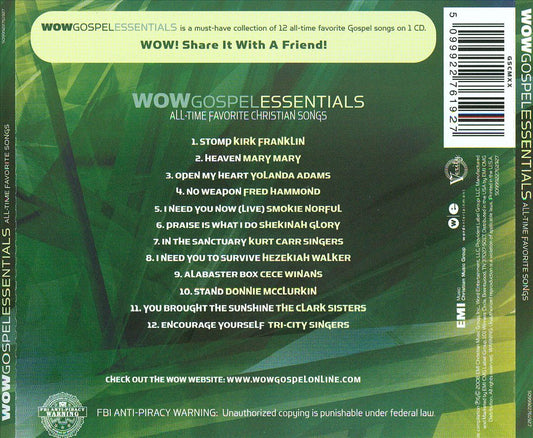 Wow Gospel Essentials All-Time Favorite Songs cover art