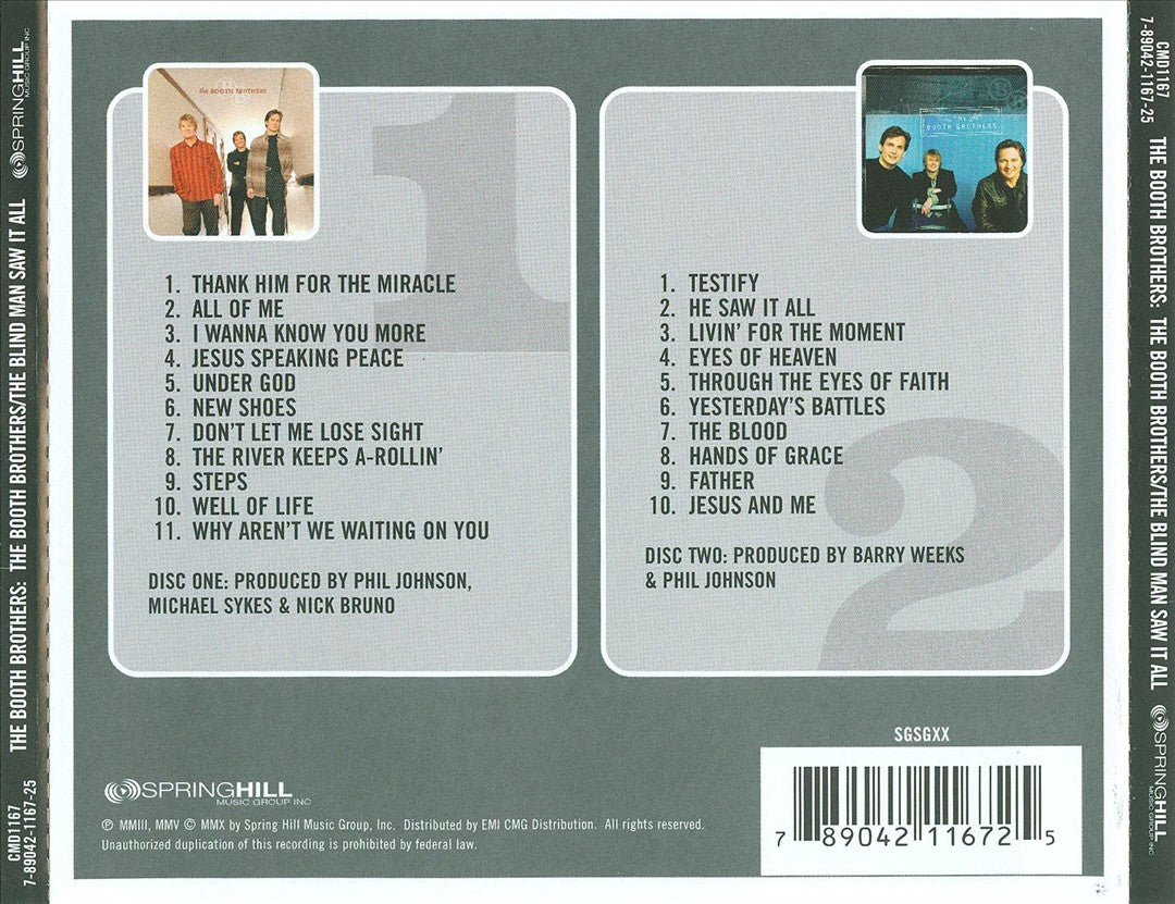 Booth Brothers/The Blind Man Saw It All cover art
