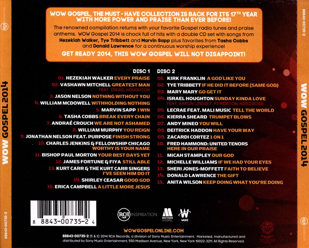 WOW Gospel 2014 cover art
