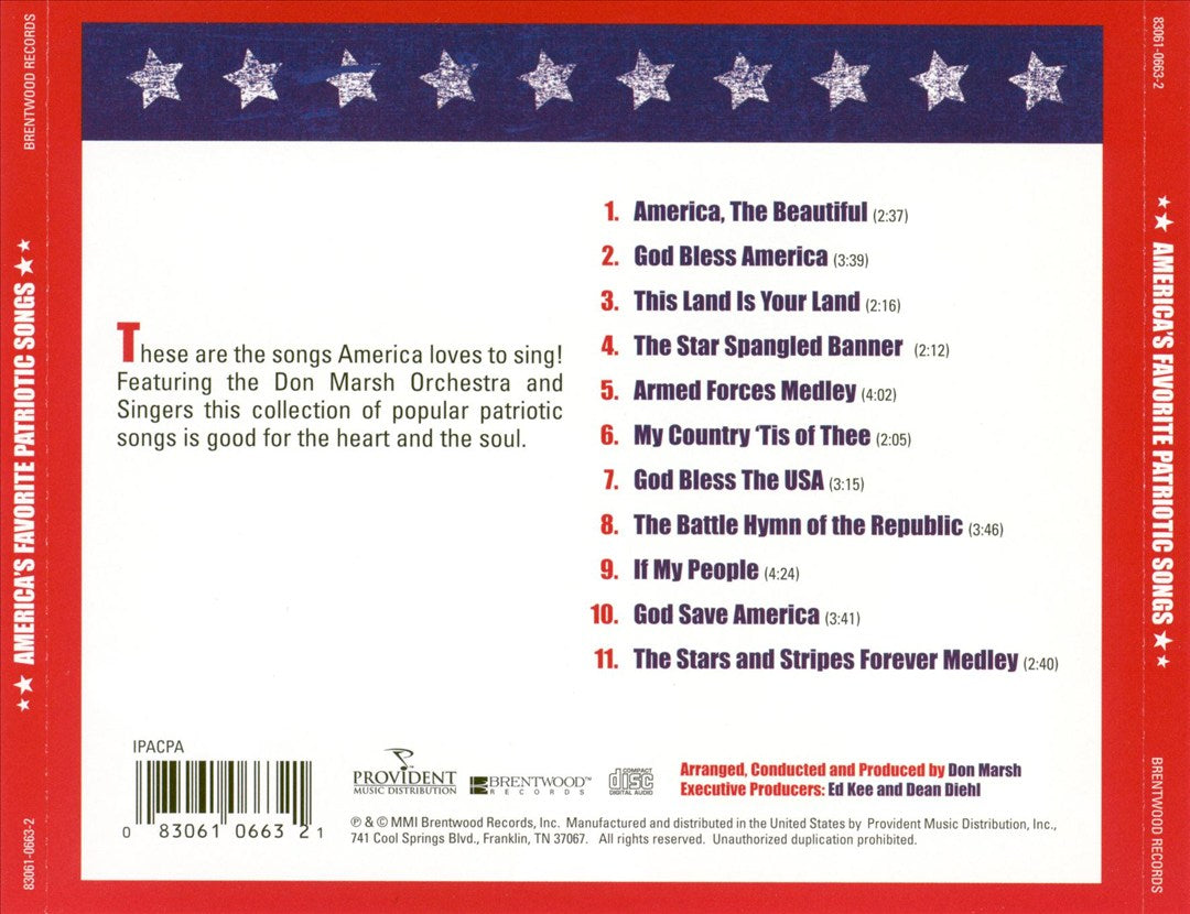 America's Favorite Patriotic Songs cover art