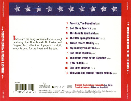 America's Favorite Patriotic Songs cover art
