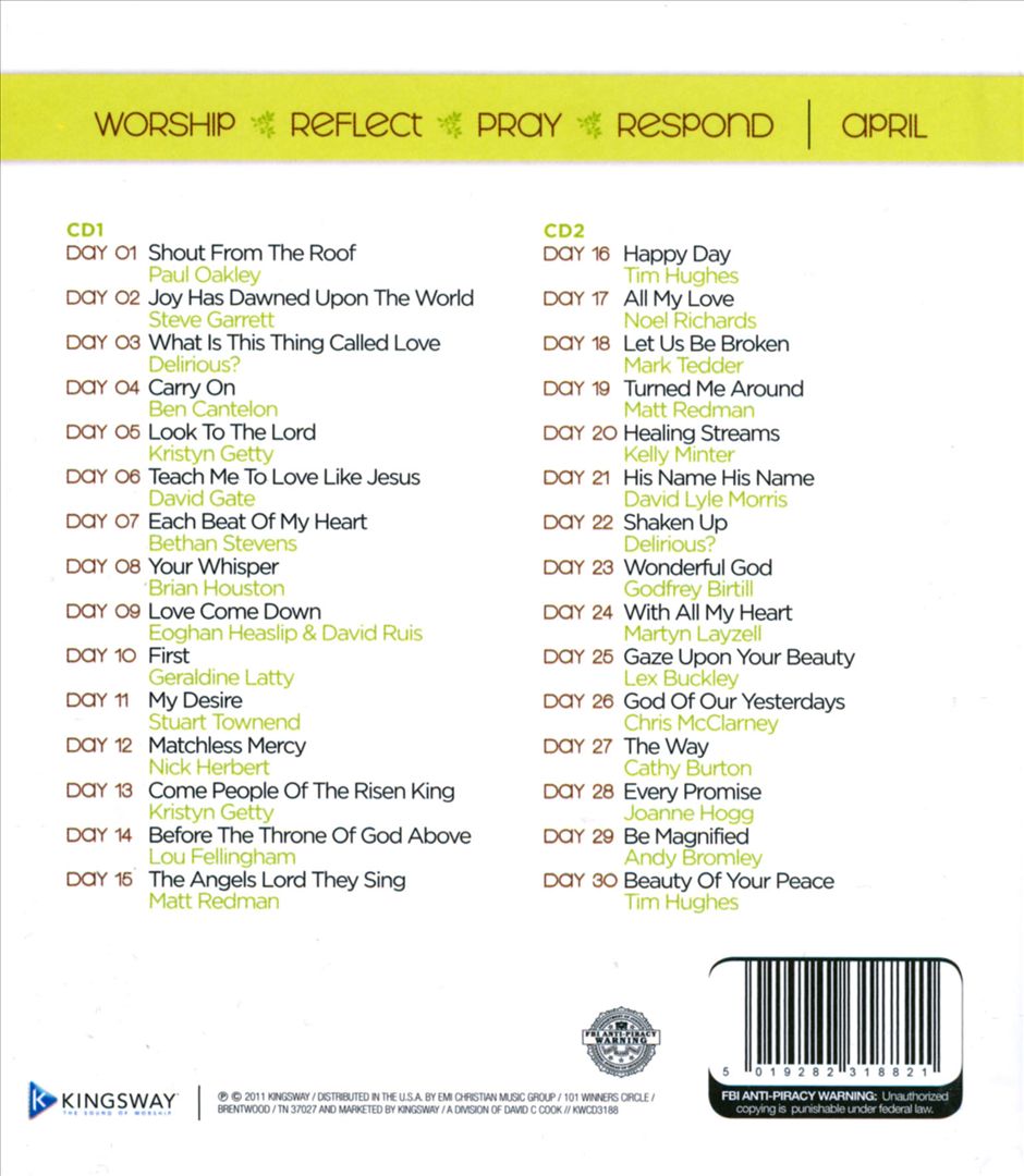 Worship Devotional: April cover art