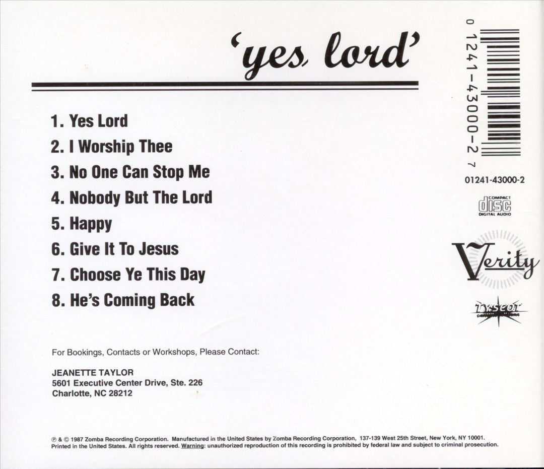Yes Lord cover art