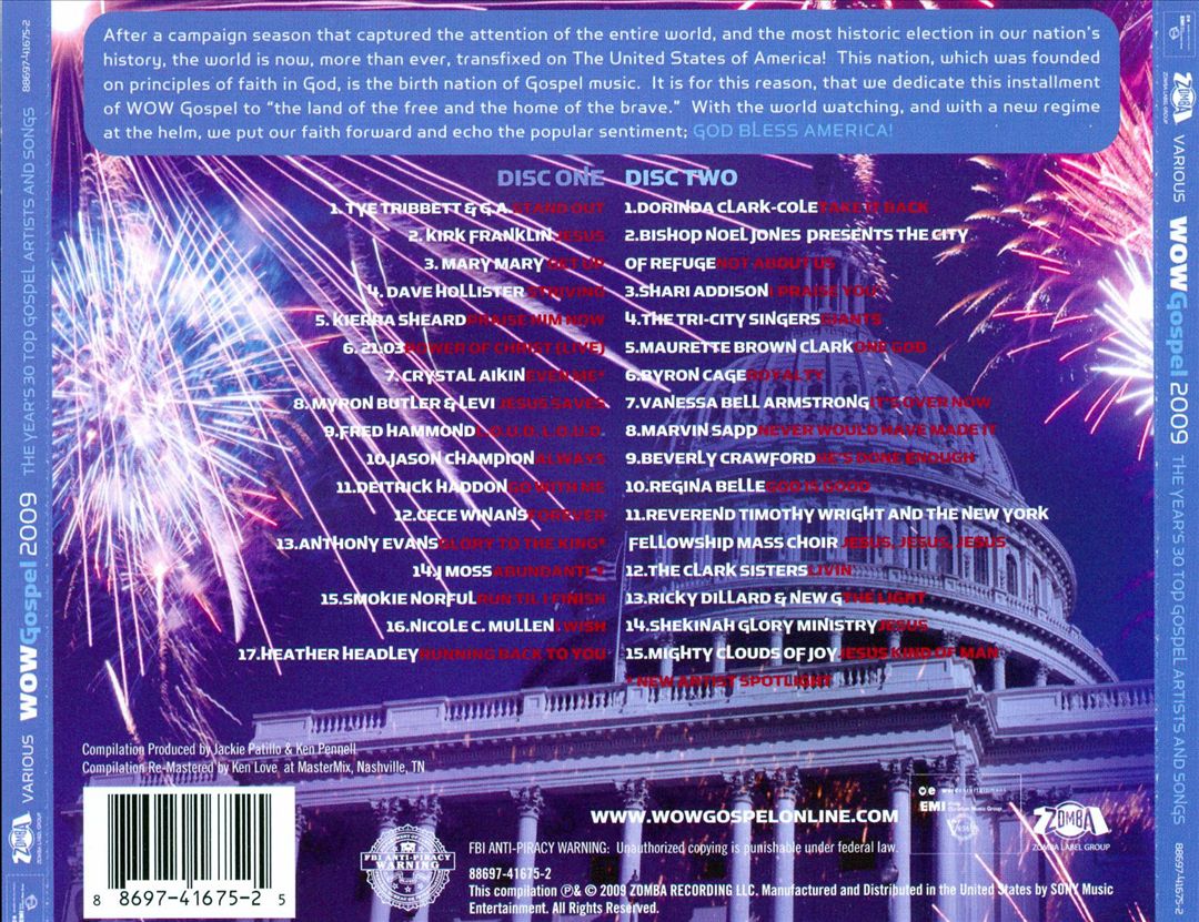WOW Gospel 2009 cover art