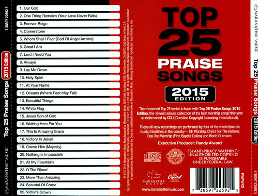 Top 25 Praise Songs 2015 cover art