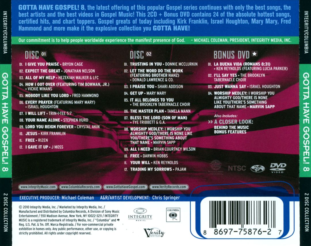 Gotta Have Gospel, Vol. 8 [2CD/1DVD] cover art