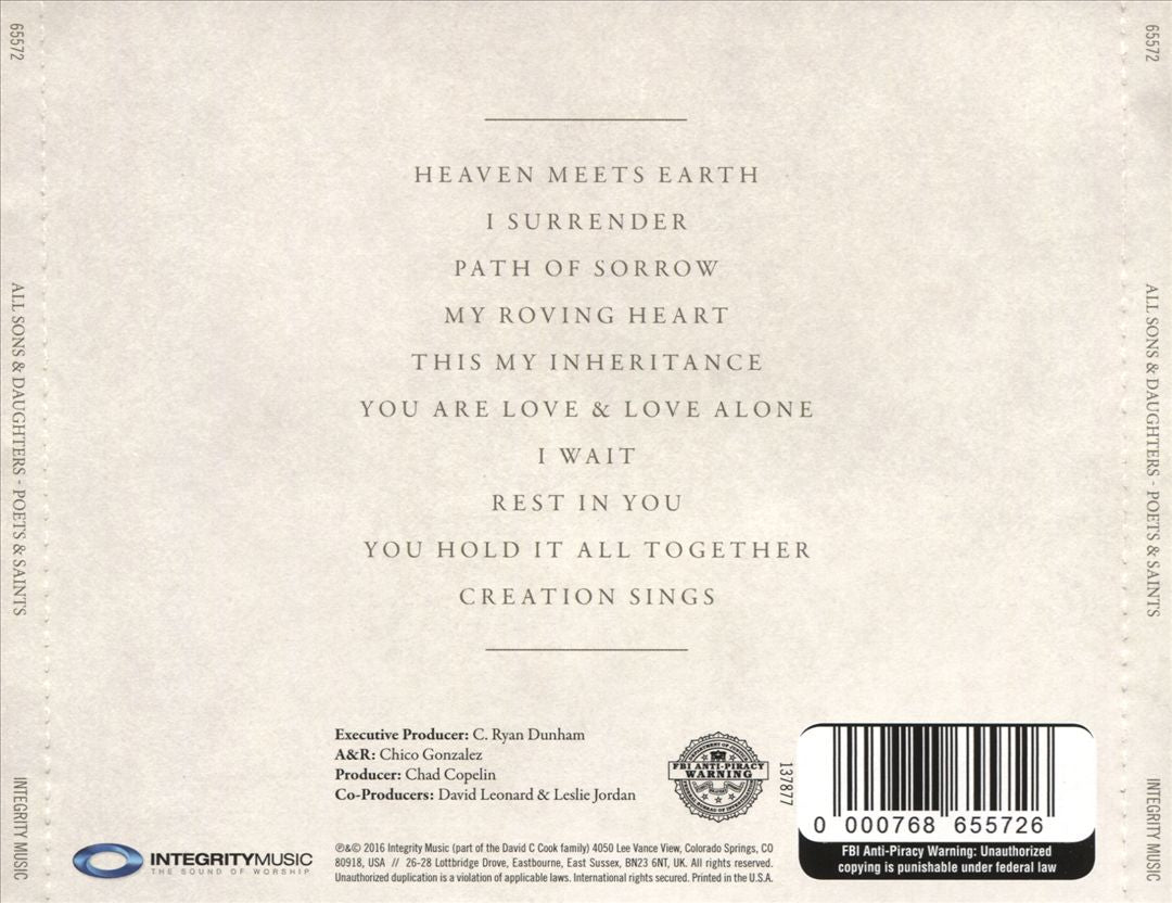 Poets & Saints cover art