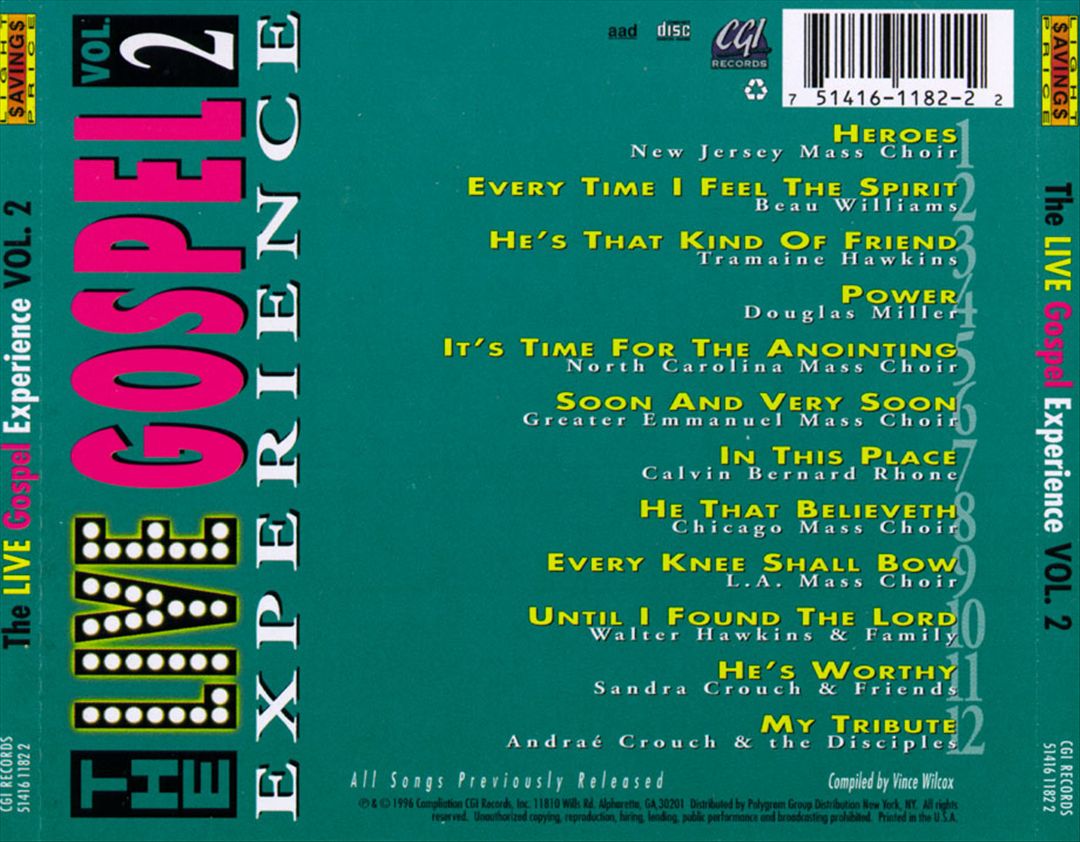Live Gospel Experience, Vol. 2 cover art