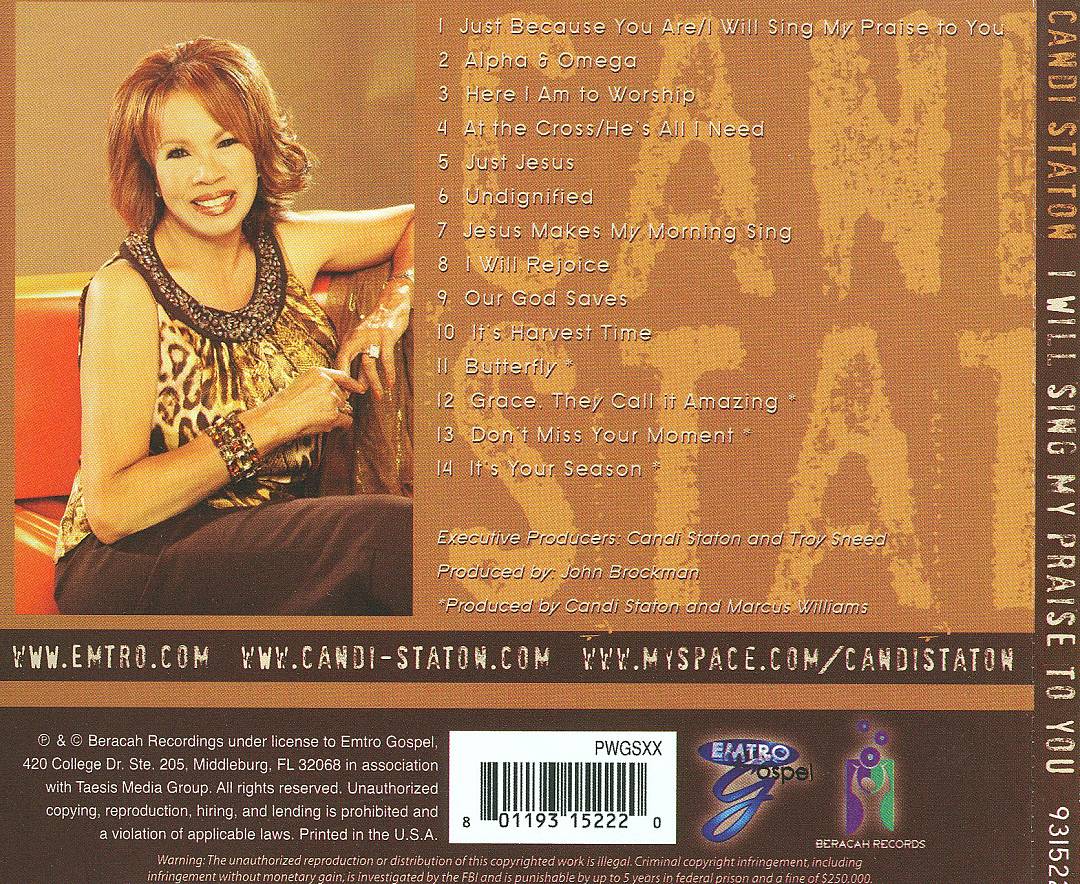 I Will Sing My Praise to You cover art