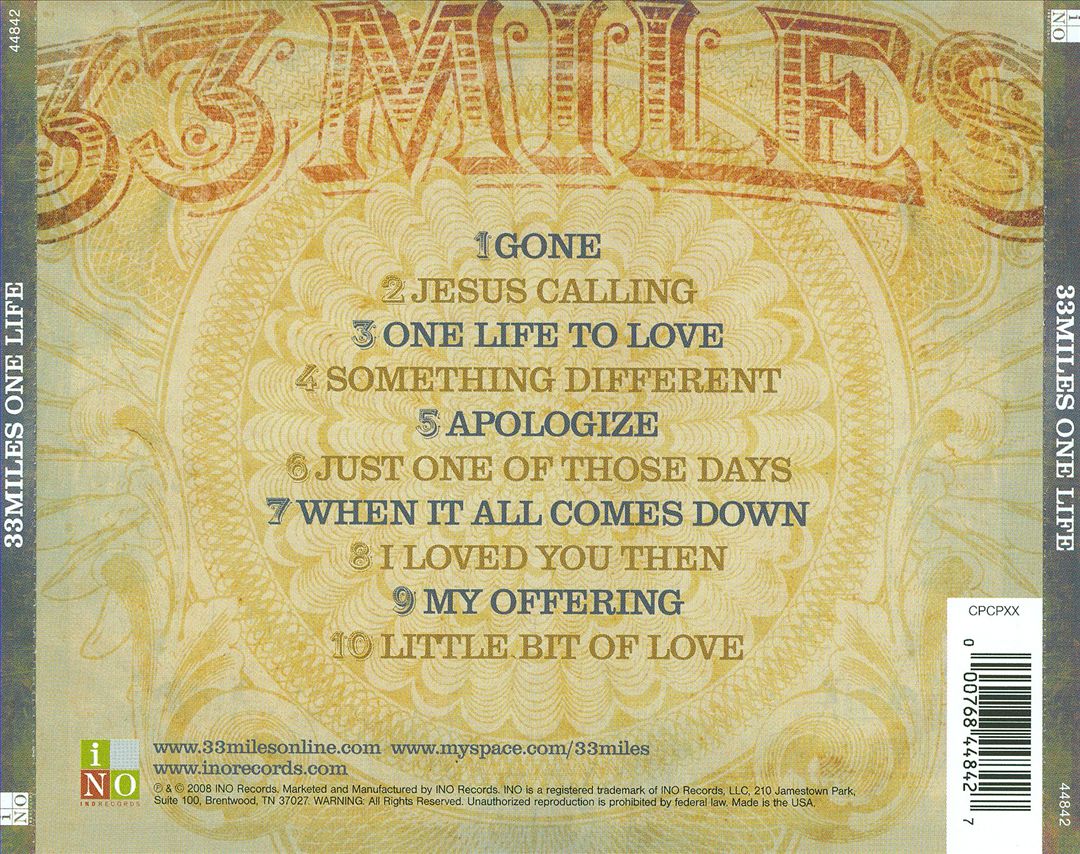 One Life cover art
