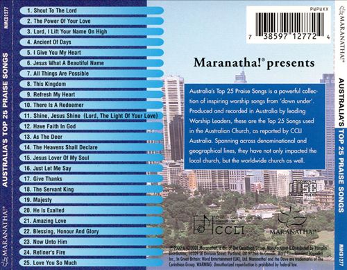 Australia's Top 25 Praise Songs cover art